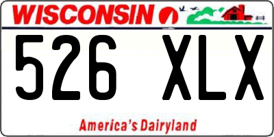 WI license plate 526XLX