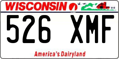 WI license plate 526XMF
