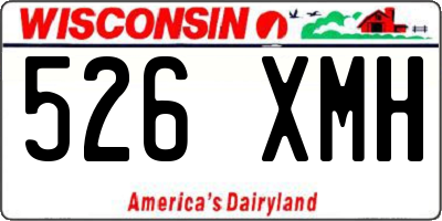 WI license plate 526XMH