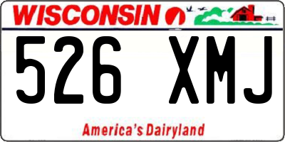 WI license plate 526XMJ