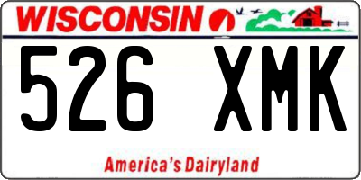 WI license plate 526XMK