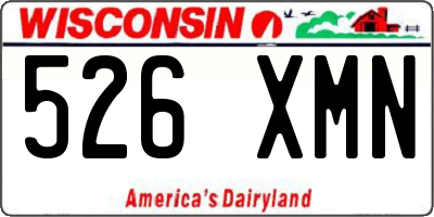 WI license plate 526XMN