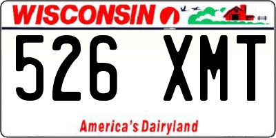 WI license plate 526XMT