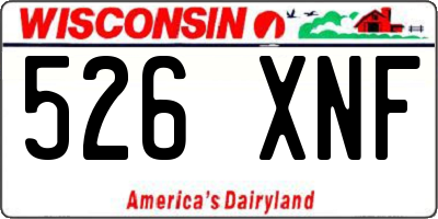 WI license plate 526XNF