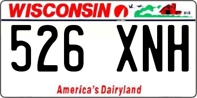 WI license plate 526XNH