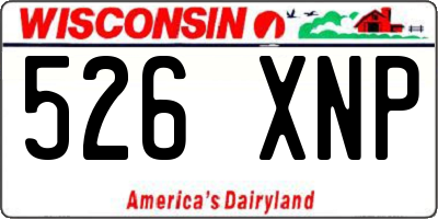 WI license plate 526XNP