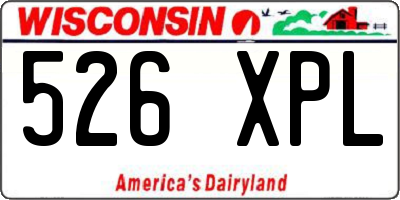 WI license plate 526XPL