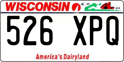 WI license plate 526XPQ