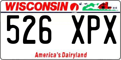 WI license plate 526XPX