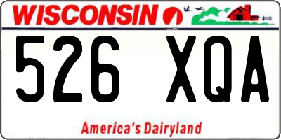 WI license plate 526XQA