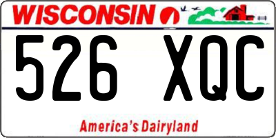 WI license plate 526XQC