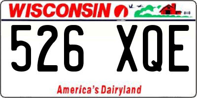 WI license plate 526XQE
