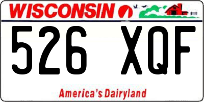 WI license plate 526XQF