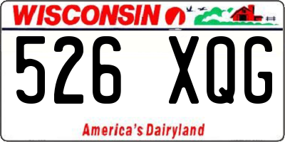 WI license plate 526XQG