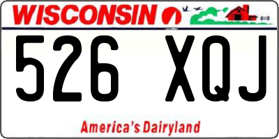 WI license plate 526XQJ