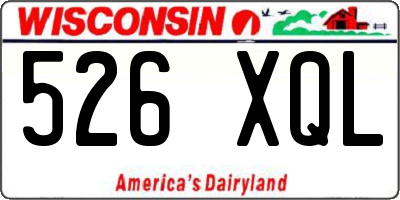 WI license plate 526XQL