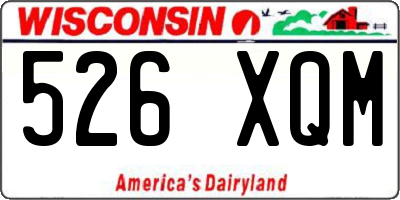 WI license plate 526XQM