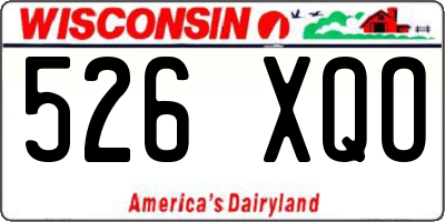 WI license plate 526XQO