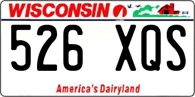 WI license plate 526XQS