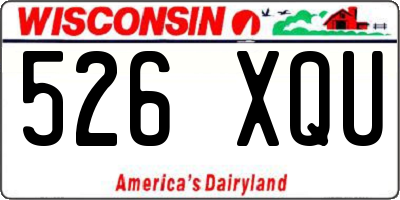 WI license plate 526XQU