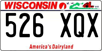 WI license plate 526XQX