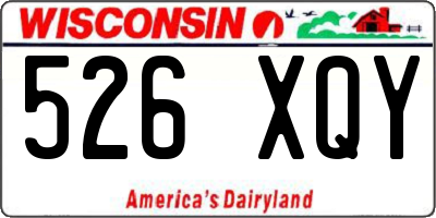 WI license plate 526XQY