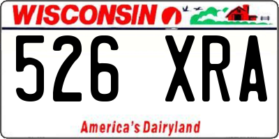 WI license plate 526XRA