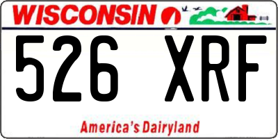 WI license plate 526XRF