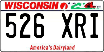 WI license plate 526XRI