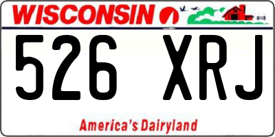 WI license plate 526XRJ