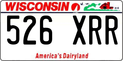 WI license plate 526XRR