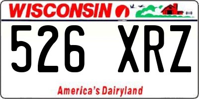 WI license plate 526XRZ