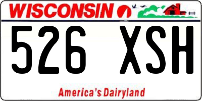 WI license plate 526XSH