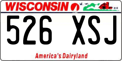 WI license plate 526XSJ
