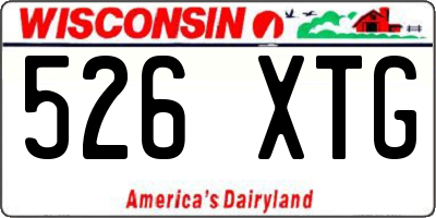 WI license plate 526XTG