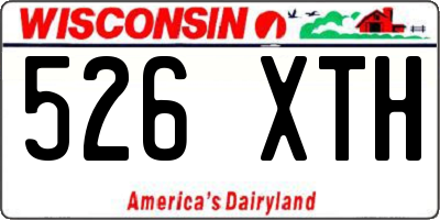WI license plate 526XTH