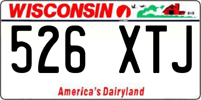 WI license plate 526XTJ