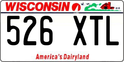 WI license plate 526XTL