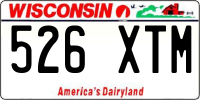 WI license plate 526XTM