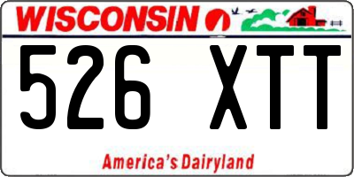 WI license plate 526XTT