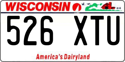 WI license plate 526XTU