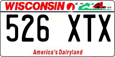 WI license plate 526XTX