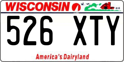 WI license plate 526XTY