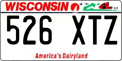 WI license plate 526XTZ