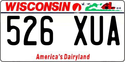 WI license plate 526XUA