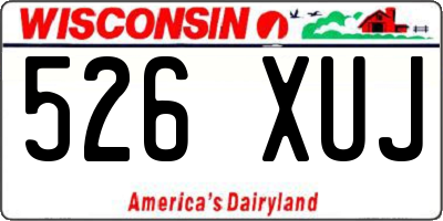 WI license plate 526XUJ