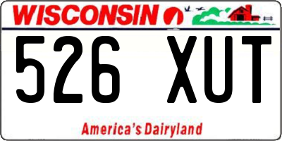 WI license plate 526XUT