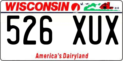 WI license plate 526XUX