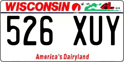 WI license plate 526XUY