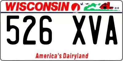 WI license plate 526XVA